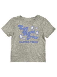 Infant & Toddler Girls Egg Hunt Crew Easter Vibes Gray Short Sleeve T-Shirt