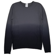 Sports Illustrated Mens Gray Black Ombre Seamless Long Sleeve Nylon Shirt XL
