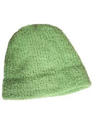 Womens Lime Green Chenille Beanie Stocking Cap Hat