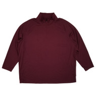Stylus Mens Big & Tall Burgundy Long Sleeve Mock Neck Quarter Zip Shirt