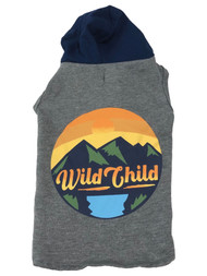 Pet Dog Hoodie Sweatshirt Gray Wild Child