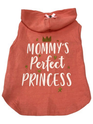 Pet Dog Hoodie Sweatshirt Pink Mommy's Perfect Princess
