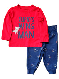 Carters Infant & Toddler Boys Valentines Outfit Cupid T-Shirt & Pants Set
