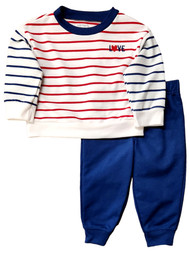 Carters Infant & Toddler Boys Valentines Love Outfit Sweatshirt & Pants Set