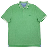 Chaps Mens Meadow Green Birdseye Short Sleeve Pique Polo Shirt