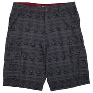 Bailey's PT. Mens Aztec Gray Vintage Cargo Utility Shorts 32