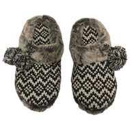 Dearfoams Womens Brown Chevron Slippers Scuffs
