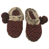 Dearfoams Womens Red Chevron Slippers Scuffs Small (5-6)