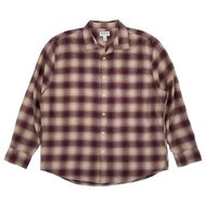Arizona Mens Purple Plaid Long Sleeve Button-Down Flannel Shirt