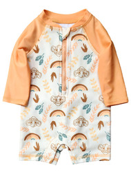 Disney Infant Boys Simba Lion King One Piece Zip Rash Guard Swimsuit
