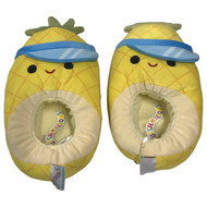 Squishmallows Womens Plush Yellow Slippers Maui the Pineapple