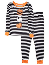 Disney Girls Black & White Jack Skellington Nightmare Before Christmas Pajamas