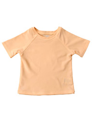 Infant Boys Light Orange Rash Guard Swim Shirt With UPF 50+