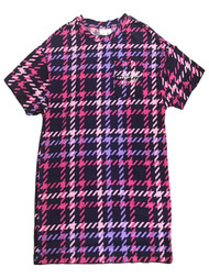 Womens Blue Purple Pink Geometric Sleepshirt Sleep & Night Shirt
