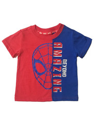 Marvel Infant Boys Red and Blue Beyond Amazing Spiderman T-Shirt Tee 2T