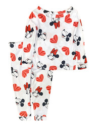 Disney Toddler Girls Minnie Mouse Hearts Valentines Pajamas Sleep Set