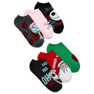 Womens 6 Pair Nightmare Before Christmas No-Show Low Cut Socks OSFM 4-10