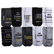 Womens 10 Pair Schitts Creek Low Cut Socks One Size Fits Most 4-10