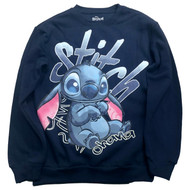 Disney Womens (Jrs) Navy Blue Stitch Sweatshirt Sweat Shirt
