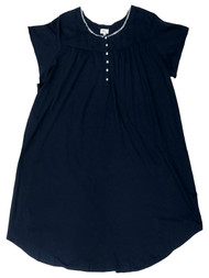 Womens Plus Size Lightweight Navy Blue Nightgown Night Gown 4X