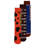 Bioworld Adult Mens 3 Pair Crew Socks Set Hershey Kisses Reeses