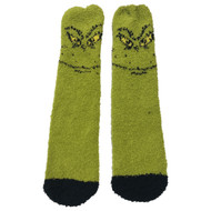 Toddler Boys & Girls Plush Green Grinch Stole Christmas Holiday Slipper Socks