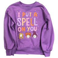 Hocus Pocus Girls Purple Spell on You Halloween Sweatshirt Sweat Shirt