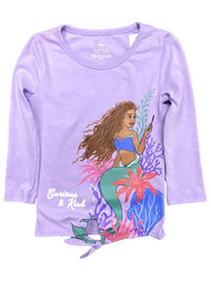 Disney Toddler Girls Little Mermaid Ariel Curious & Kind Front Tie T-Shirt