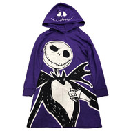 Nightmare Before Christmas Girls Purple Jack Skellington Hoodie Dress