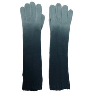 Simply Vera Wang Womens Soft  Extra Long Blue Ombre Knit Gloves