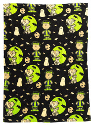 Charlie Brown & Snoopy Silky Soft Plush Throw Blanket, 46" X 60" Halloween Pals