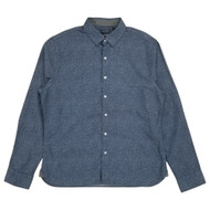 Van Heusen Mens Blue Floral Long Sleeve Slim Fit Button-Down Shirt