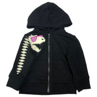 Infant Black Dinosaur Zip Front Halloween Hoodie Sweatshirt