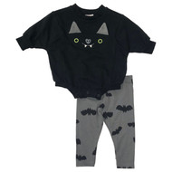 Infant Boys Baby Bat Halloween Outfit Bodysuit & Pants Set