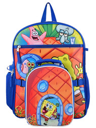 Spongebob Squarepants Backpack & Lunch Box 5 Piece Set with Water Bottle