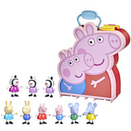 Peppa Pig Peppa's Adventures Carry-Along Brothers & Sisters Set with 9 Figures