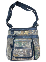 Realtree Womens Brown & Green Camo Camouflage Cross Body Purse Handbag