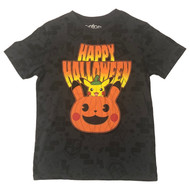 Pokemon Boys Gray Pikachu Pumpkin Halloween T-Shirt Tee Shirt