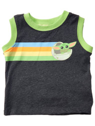 Star Wars Infant Boys Gray Baby Yoda Sleeveless Tank Top Shirt 12 Months