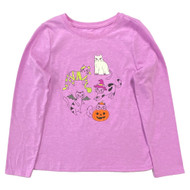 Girls Long Sleeve Purple Violet Long Sleeve Halloween Tee Shirt T-Shirt