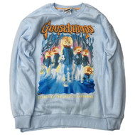 Womens Blue Goosebumps Halloween Sweatshirt Sweat Shirt
