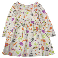 Infant & Toddler Girls Colorful White Halloween Candy Themed Baby Dress