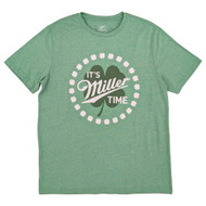 Miller Mens Green Heather Short Sleeve St. Patrick's Day T-Shirt