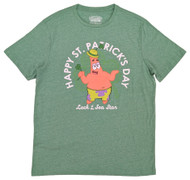 SpongeBob SquarePants Mens Green Short Sleeve St. Patrick's Day T-Shirt