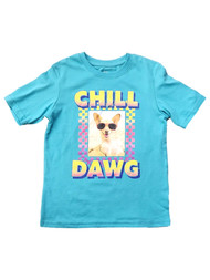 Boys Blue Chihuahua Dog With Sunglasses Tee Shirt T-Shirt Small 6-7