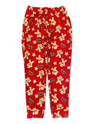 Girls Red Gingerbread Cookies Sleep & Lounge Pants Pajamas Bottoms LG 10/12