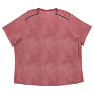 Athletic Works Mens Red Garnet Rose Stone Short Sleeve Jacquard T-Shirt 3XL