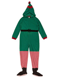 Mens Christmas Elf Blanket Sleeper Union Suit Holiday Fleece Pajamas X-Large