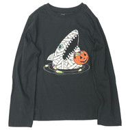 Boys Long Sleeved Gray Candy Shark Halloween T-Shirt Tee Shirt