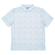 Ben Hogan Mens White Drinks Print Short Sleeve Golf Polo Shirt